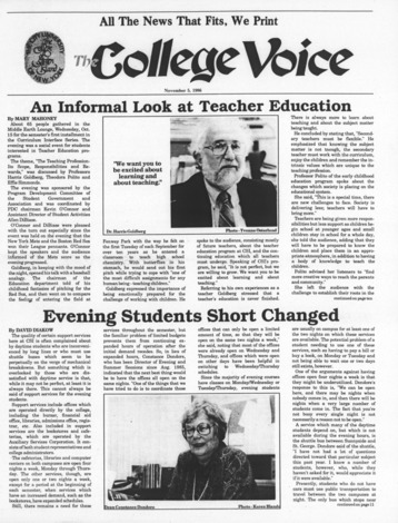 The College Voice, 1986, No. 70