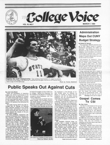 The College Voice, 1989, No. 99