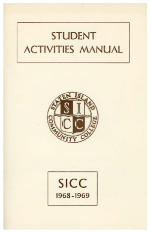 Student Activities Manual: SICC 1968-1969